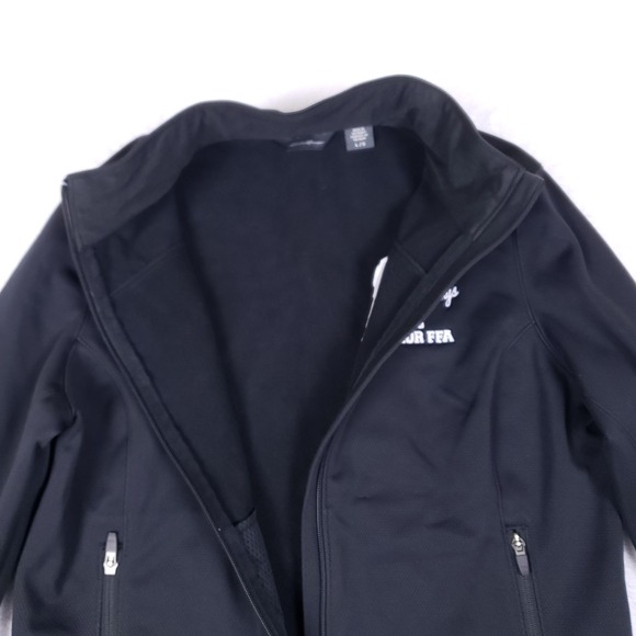 Eddie Bauer Softshell Jacket Large Black Fleece Lined Taylor FFA Mustangs - Picture 6 of 13